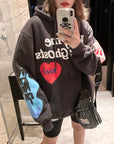 Graffiti Letter Print Hoodie