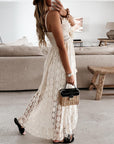 Off Shoulder Lace Patchwork Dress