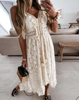 Off Shoulder Lace Patchwork Dress