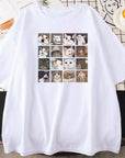 Dog Cat Print O-Neck T-Shirts