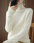Turtleneck Pure Color Casual Sweater