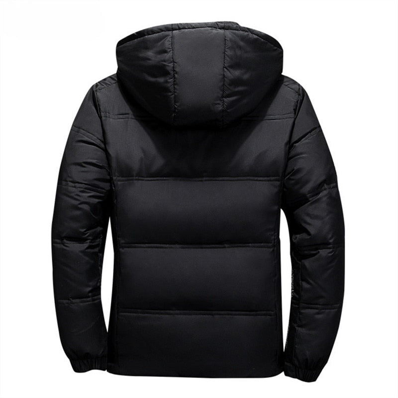 Warm Solid Color Hooded Jackets