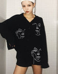 Summer Women's Face Printing Full Sleeve Long Shirts