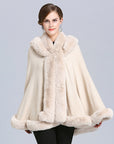 Faux Fur Neck Knitted Coat