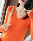 V-Neck Slim Fit Soft Sweaters