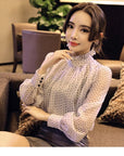 Long Sleeve Polka Dot Tops