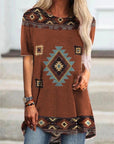 Round Neck Short Sleeve Tops