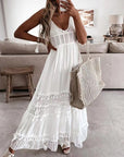 Off Shoulder Lace Patchwork Dress