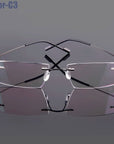 Flexible Memory Metal Rimless Eyeglasses