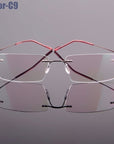 Flexible Memory Metal Rimless Eyeglasses