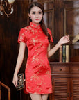 Women Satin Cheongsam Oriental Bride Wedding Dresses