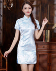Women Satin Cheongsam Oriental Bride Wedding Dresses