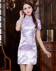Women Satin Cheongsam Oriental Bride Wedding Dresses