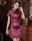 Women Satin Cheongsam Oriental Bride Wedding Dresses