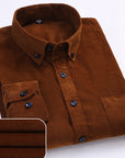 Long sleeved button collar smart casual shirts