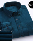 Long sleeved button collar smart casual shirts