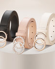Black leather belt