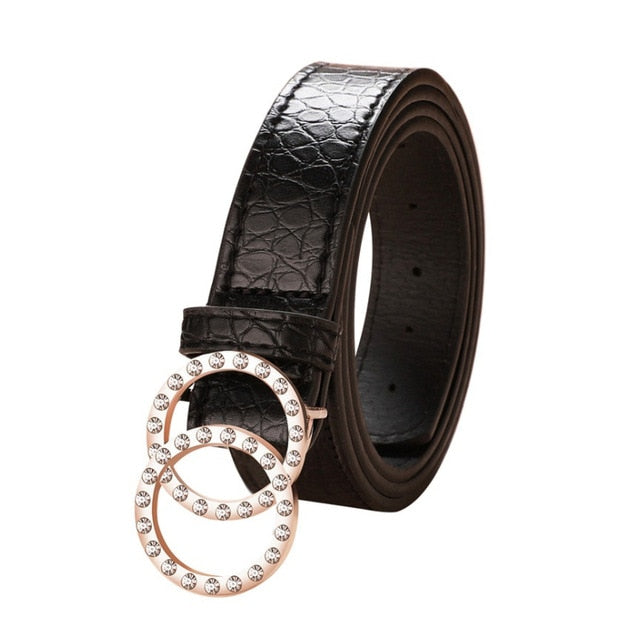 Black leather belt