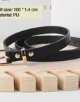 Black leather belt
