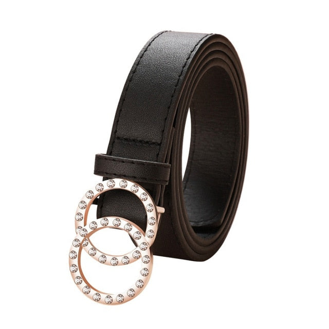 Black leather belt