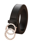 Black leather belt