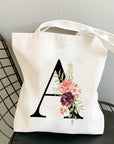 Summer New Flower Letter Bolsa Feminina Shoulder Canvas Bags