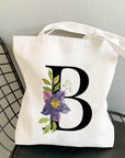 Summer New Flower Letter Bolsa Feminina Shoulder Canvas Bags