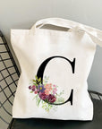 Summer New Flower Letter Bolsa Feminina Shoulder Canvas Bags