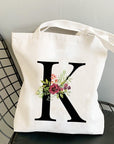 Summer New Flower Letter Bolsa Feminina Shoulder Canvas Bags