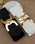 Fashion Korean Style Buckle Elastic Wide Belt