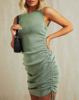 Women Sleeveless Elastic Mini Dress