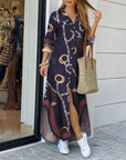 Fashionable Shirt-style Button Dress