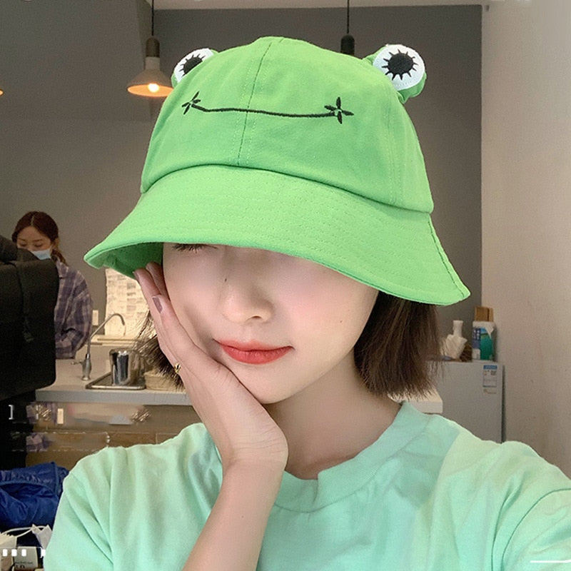Women Fashion Frog Bucket Hat