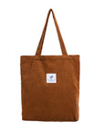 MABULA Casual Foldable Corduroy Shopping Bag