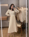 Long Sleeve Vintage Elegant Office Sweater Dress