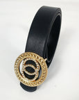 Black leather belt