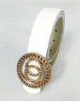 Black leather belt