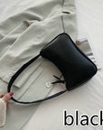 Soft PU Leather Women Purple Underarm Bag