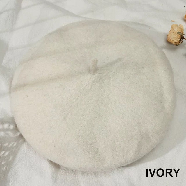 French Artist Warm Wool Winter Beanie Hat