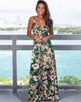Women's Sling Floral Long Dresses
