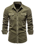 New Single Breasted 100% Cotton Men's Shirt