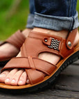 Men Leather Sandals Summer Classic Shoes