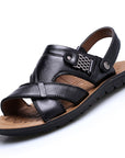 Men Leather Sandals Summer Classic Shoes