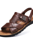 Men Leather Sandals Summer Classic Shoes