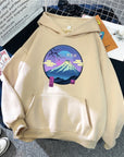 Mount Fuji Pattern Hoody For Men