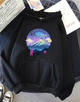 Mount Fuji Pattern Hoody For Men