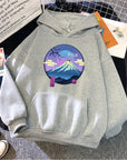 Mount Fuji Pattern Hoody For Men