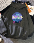 Mount Fuji Pattern Hoody For Men
