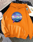 Mount Fuji Pattern Hoody For Men