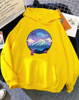 Mount Fuji Pattern Hoody For Men